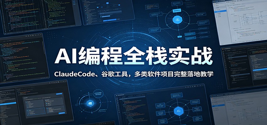 AI编程全栈实战：ClaudeCode、谷歌工具，多类软件项目完整落地教学-niguangts