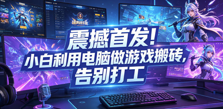 震撼首发！小白利用电脑做游戏搬砖，告别打工【揭秘】-niguangts