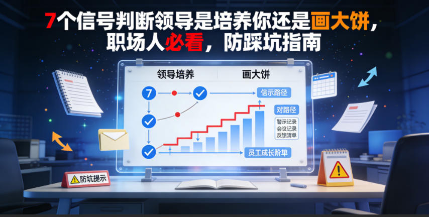 付费文章：7个信号判断领导是培养你还是画大饼，职场人必看，防踩坑指南-niguangts