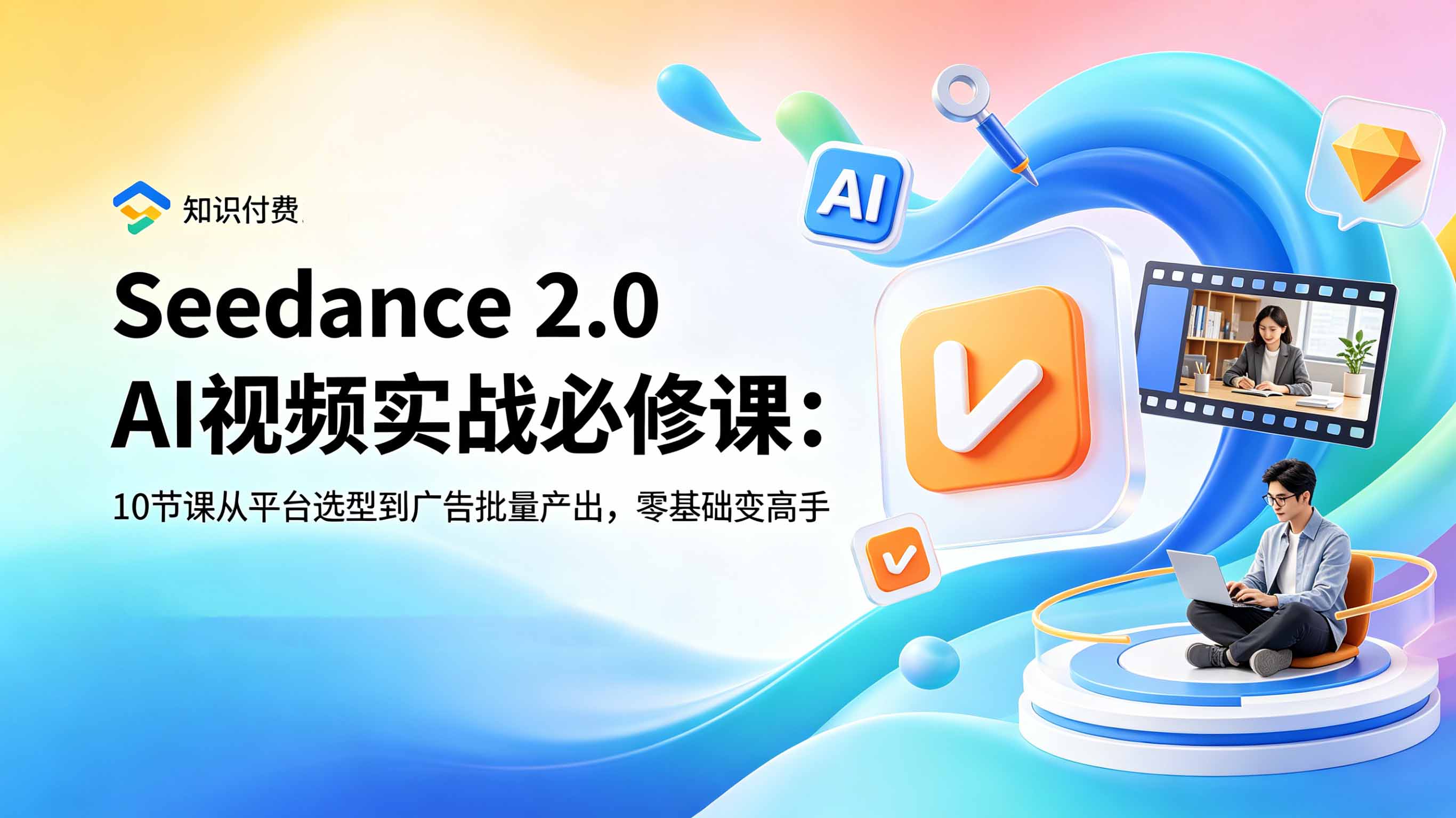Seedance 2.0 AI视频实战必修课:10节课从平台选型到广告批量产出,零基础变高手-niguangts