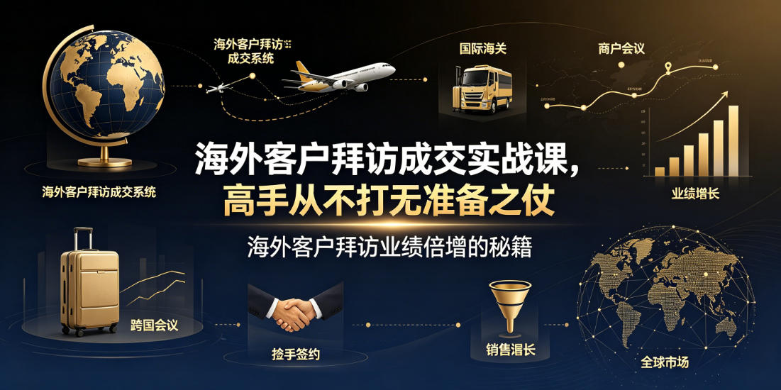 海外客户拜访成交实战课，高手从不打无准备之仗，海外客户拜访业绩倍增的秘籍-niguangts
