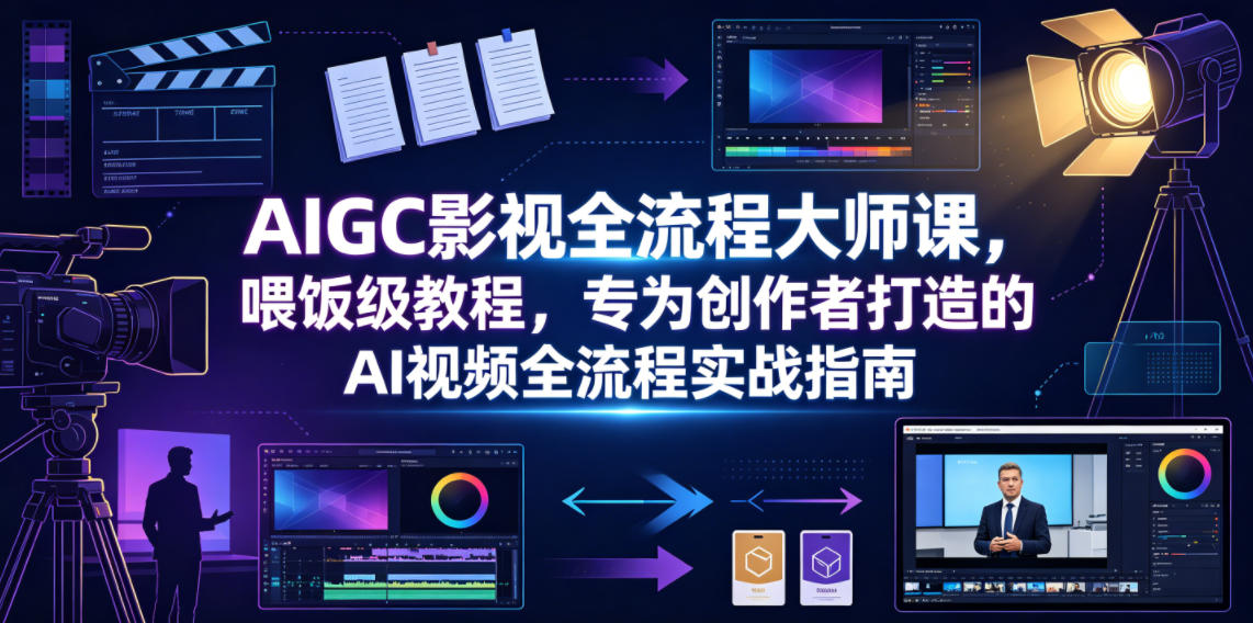 AIGC影视全流程大师课，喂饭级教程，专为创作者打造的AI视频全流程实战指南-niguangts