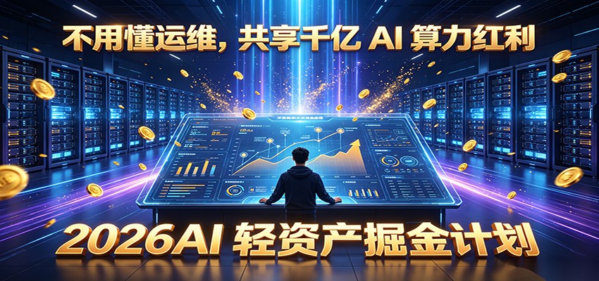 不用懂运维，共享千亿 AI 算力红利，2026AI 轻资产掘金计划-niguangts