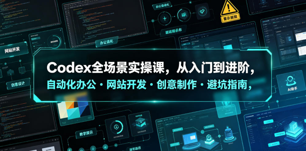 Codex全场景实操课，从入门到进阶，自动化办公・网站开发・创意制作・避坑指南，全流程教学-niguangts