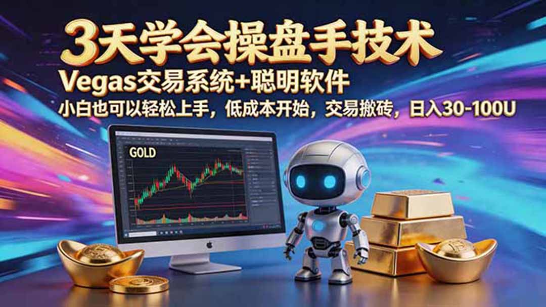 三天学会操盘手技术，vegas技术+聪明软件，小白也可以轻松上手，日入500+-niguangts