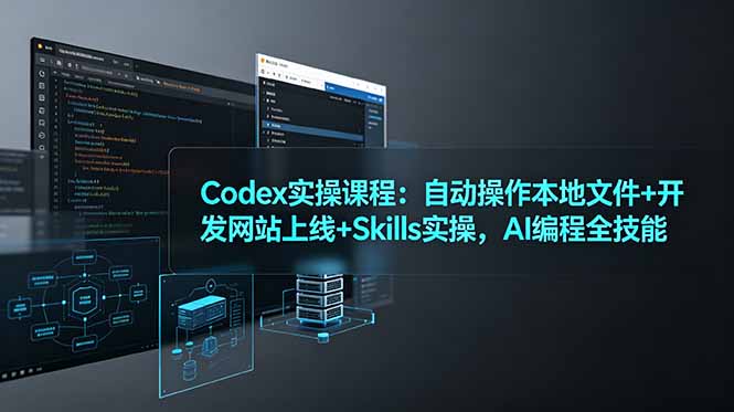 Codex实操课程：自动操作本地文件+开发网站上线+Skills实操，AI编程全技能-niguangts