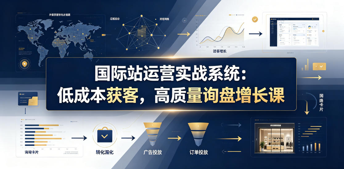 国际站运营实战系统：低成本获客，高质量询盘增长课(更新26年)-niguangts