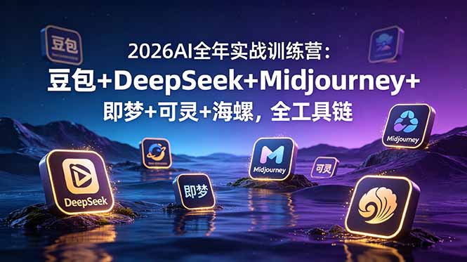 2026AI全年实战训练营：豆包+DeepSeek+Midjourney+即梦+可灵+海螺，全工具链-niguangts