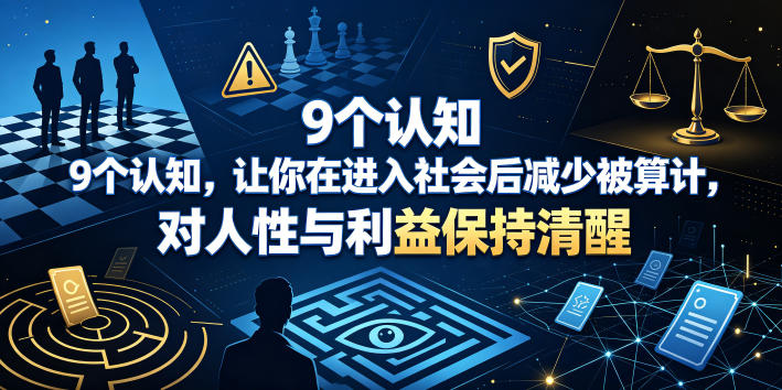 付费文章：9个认知，让你在进入社会后减少被算计，对人性与利益保持清醒-niguangts