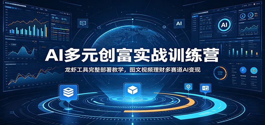 AI多元创富实战训练营：龙虾工具完整部署教学，图文视频理财多赛道AI变现-niguangts