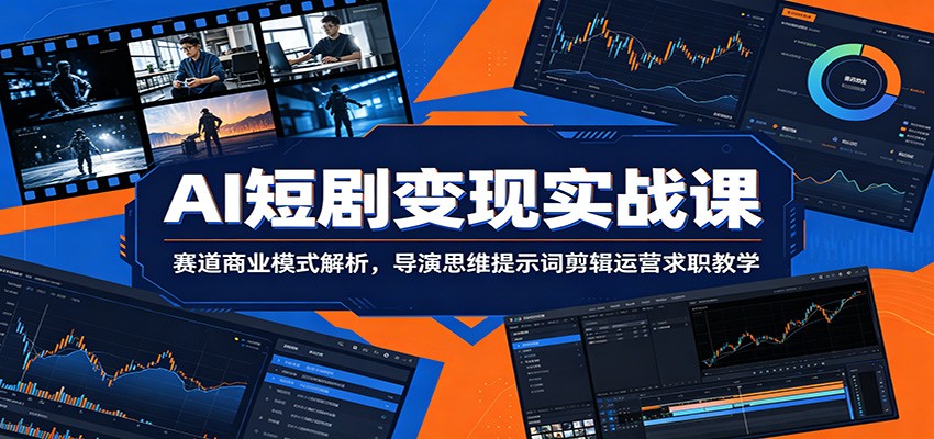 AI短剧变现实战课：赛道商业模式解析，导演思维提示词剪辑运营求职教学-niguangts