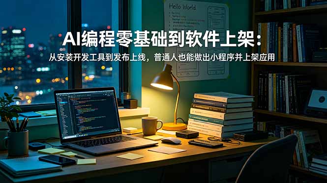 AI编程零基础到软件上架：从安装开发工具到发布上线，普通人也能做出小程序并上架应用商店-niguangts
