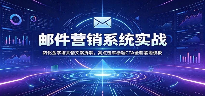 邮件营销系统实战：转化金字塔共情文案拆解，高点击率标题CTA全套落地模板-niguangts