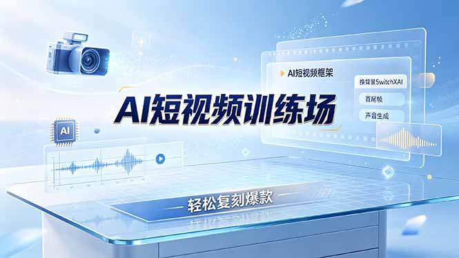 老陈AI短视频训练场：AI短视频框架+换背景SwitchXAI+首尾帧+声音生成，轻松复刻爆款-niguangts
