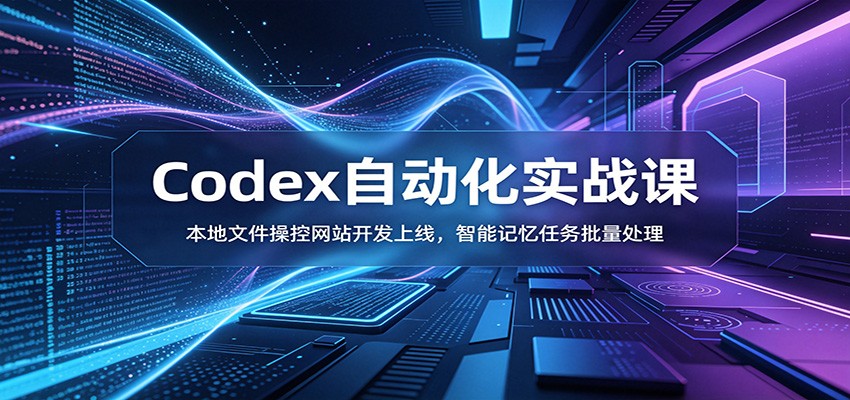 Codex自动化实战课：本地文件操控网站开发上线，智能记忆任务批量处理-niguangts