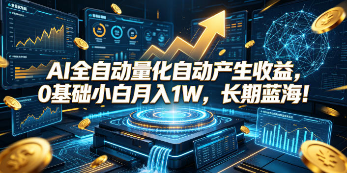 AI全自动量化自动产生收益，0基础小白月入1W，长期蓝海！【揭秘】-niguangts