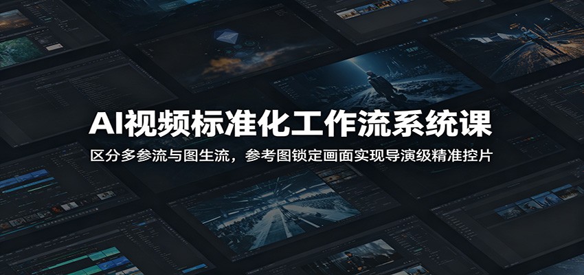 AI视频标准化工作流系统课：区分多参流与图生流，参考图锁定画面实现导演级精准控片-niguangts