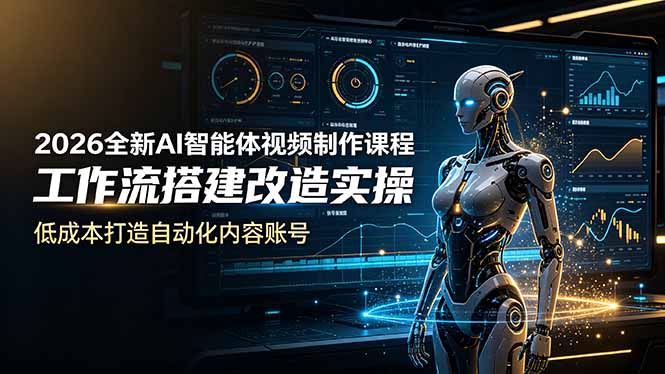 2026全新AI Codex智能体视频制作课程，工作流搭建改造实操，低成本打造自动化内容账号-niguangts