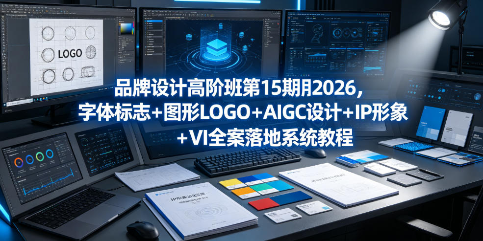 品牌设计高阶班第15期2026，字体标志＋图形LOGO＋AIGC设计＋IP形象＋VI全案落地系统教程-niguangts