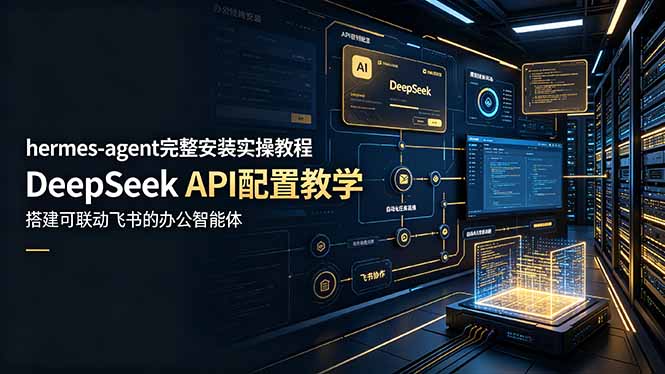 hermes-agent完整安装实操教程，DeepSeek API配置教学，搭建可联动飞书的办公智能体-niguangts