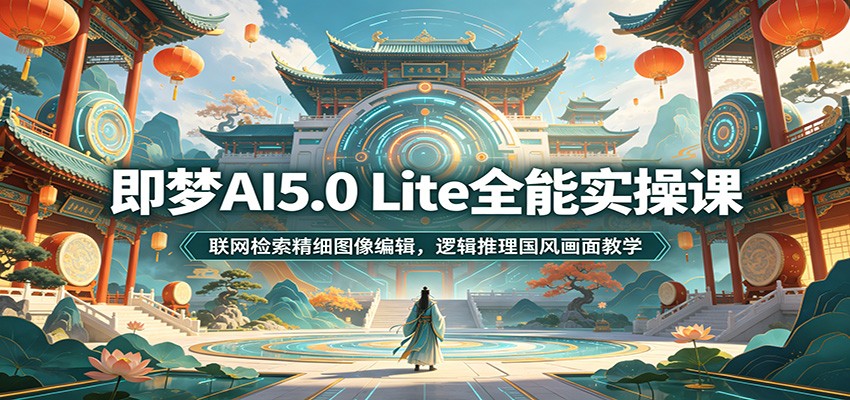 即梦AI5.0 Lite全能实操课：联网检索精细图像编辑，逻辑推理国风画面教学-niguangts