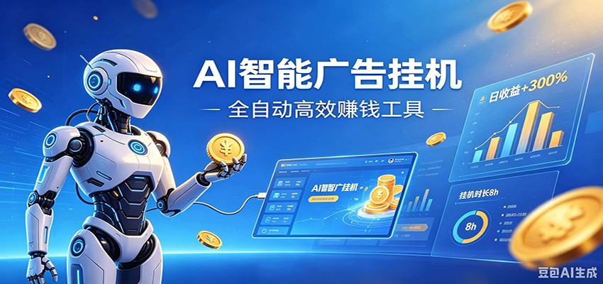AI智能广告挂机，小白轻松上手，在家自动赚收益-niguangts