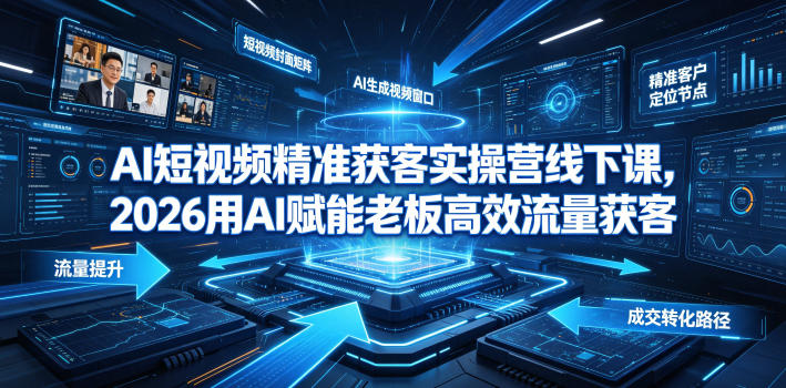 AI短视频精准获客实操营6月10-14号线下课，2026用AI赋能老板高效流量获客-niguangts