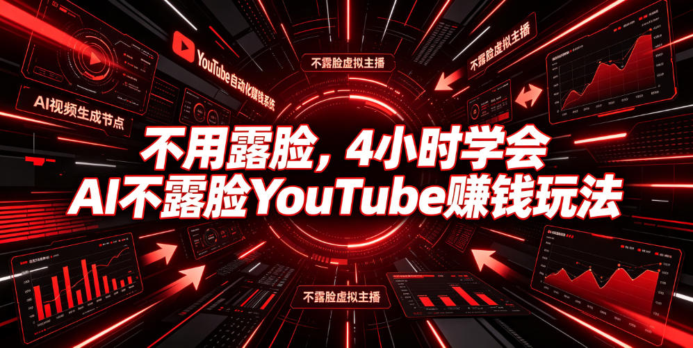 不用露脸，4小时学会AI不露脸YouTube賺钱玩法【原创双语字幕】-niguangts