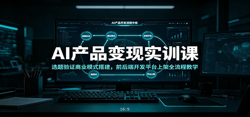 AI产品变现实训课：选题验证商业模式搭建，前后端开发平台上架全流程教学-niguangts
