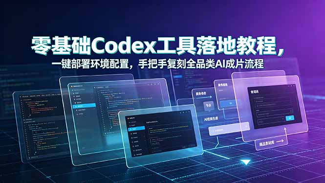 零基础Codex工具落地教程，一键部署环境配置，手把手复刻全品类AI成片流程-niguangts
