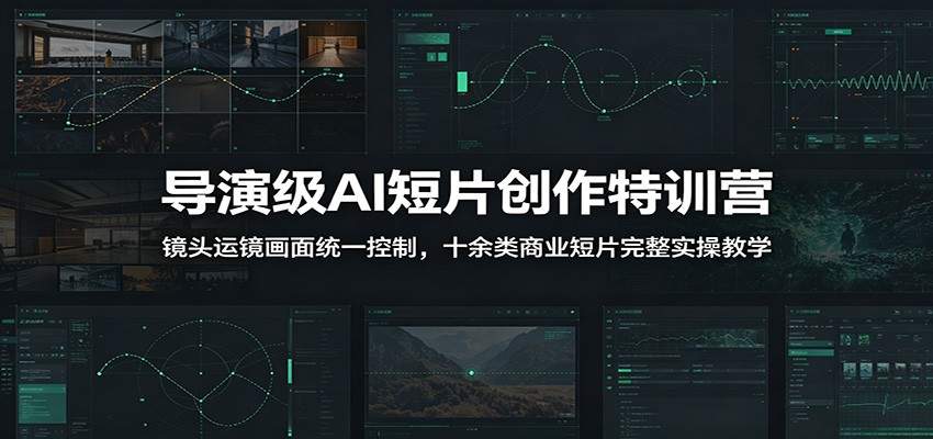 导演级AI短片创作特训营：镜头运镜画面统一控制，十余类商业短片完整实操教学(更新)-niguangts