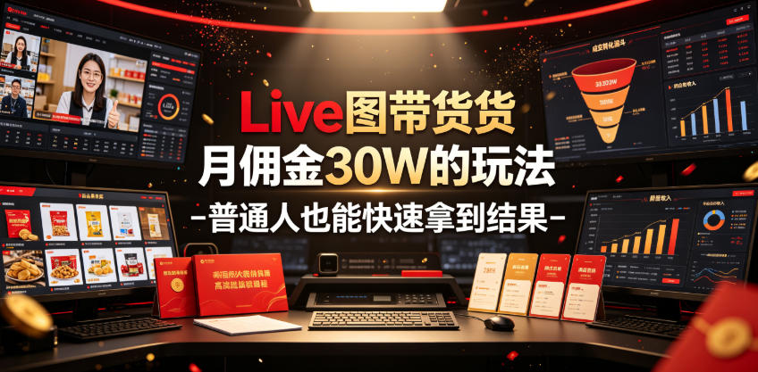 Live图带货月佣金30W的玩法-普通人也能快速拿到结果-niguangts