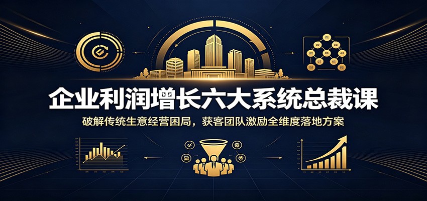 企业利润增长六大系统总裁课：破解传统生意经营困局，获客团队激励全维度落地方案-niguangts