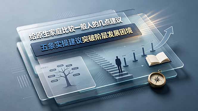 付费文章：给原生家庭比较一般人的几点建议，五条实操建议突破阶层发展困境-niguangts