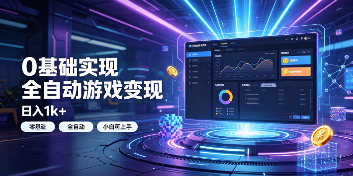 0基础实现全自动游戏变现，日入1k+，小白直接上手搞钱！【揭秘】-niguangts