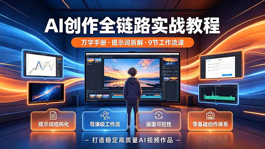AI创作全链路实战教程｜万字手册·提示词拆解·9节工作流课，打造稳定高质量AI视频作品-niguangts