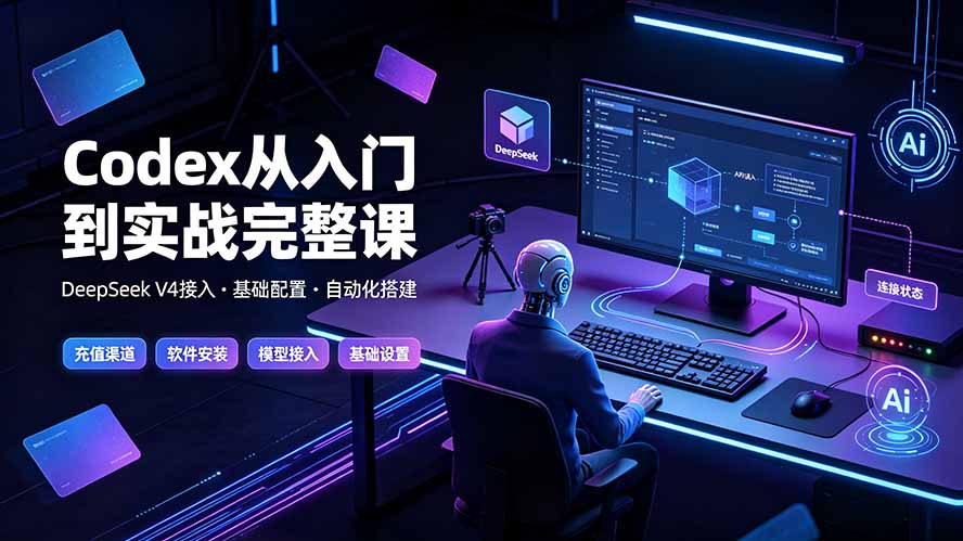 Codex从入门到实战完整课｜充值·安装·接入DeepSeek，记忆·插件·Skill·CLI·MCP全拆解-niguangts