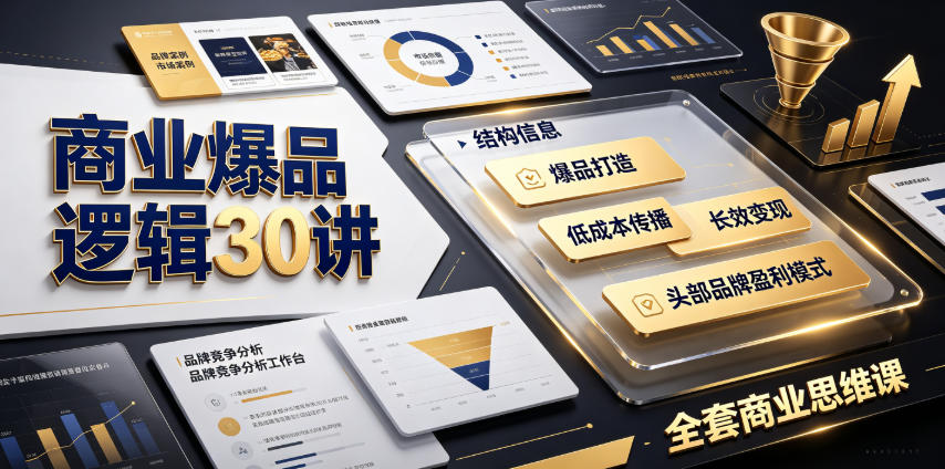 商业爆品逻辑30讲｜拆解各行各业头部品牌盈利模式，吃透爆品打造、低成本传播、长效变现全套商业思维课-niguangts