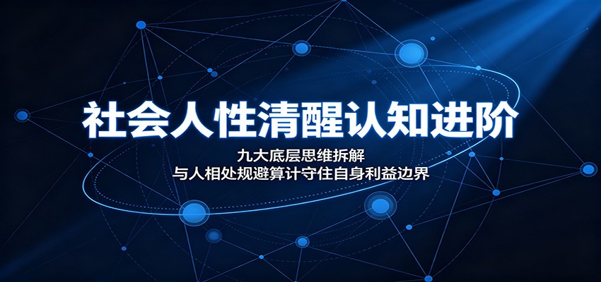 社会人性清醒认知进阶：九大底层思维拆解，与人相处规避算计守住自身利益边界-niguangts