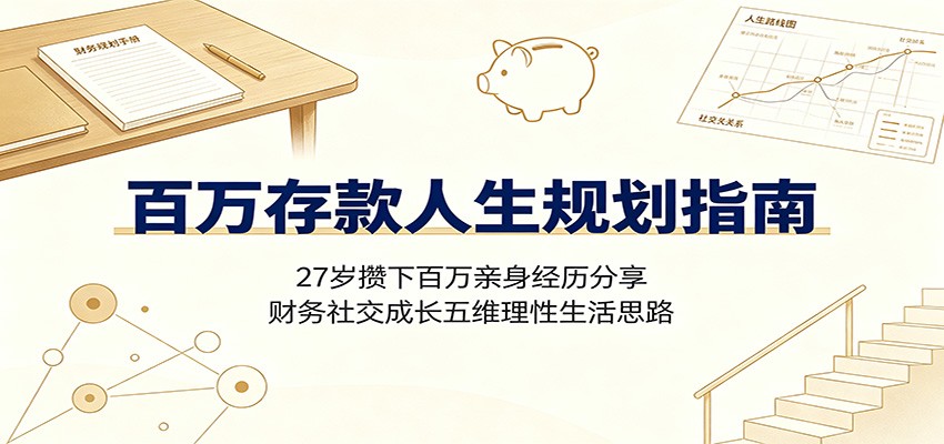百万存款人生规划指南：27岁攒下百万亲身经历分享，财务社交成长五维理性生活思路-niguangts