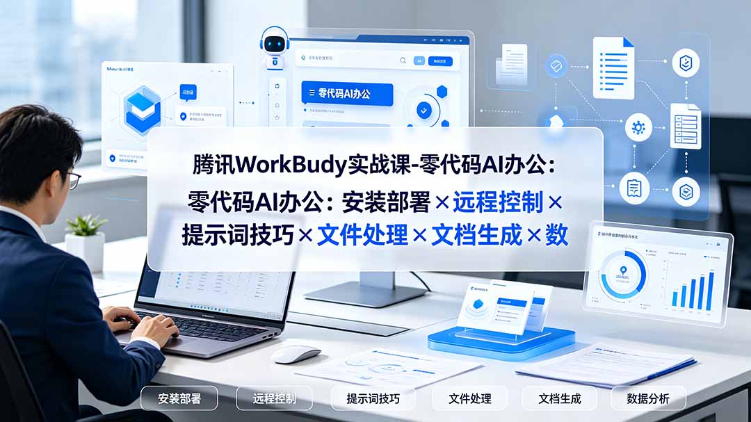 腾讯WorkBuddy实战课-零代码AI办公：安装部署×远程控制×提示词技巧×文件处理×文档生成×数据分析-niguangts