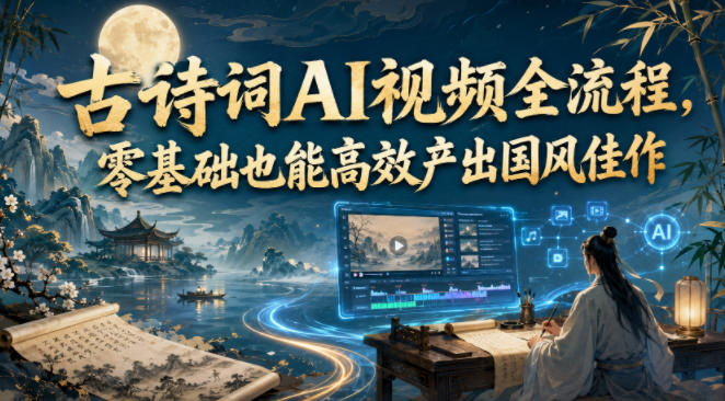 古诗词AI视频全流程，零基础也能高效产出国风佳作-niguangts