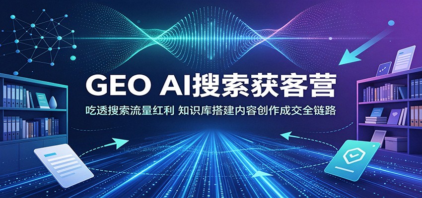 GEO AI搜索获客营：吃透搜索流量红利，知识库搭建内容创作成交全链路-niguangts
