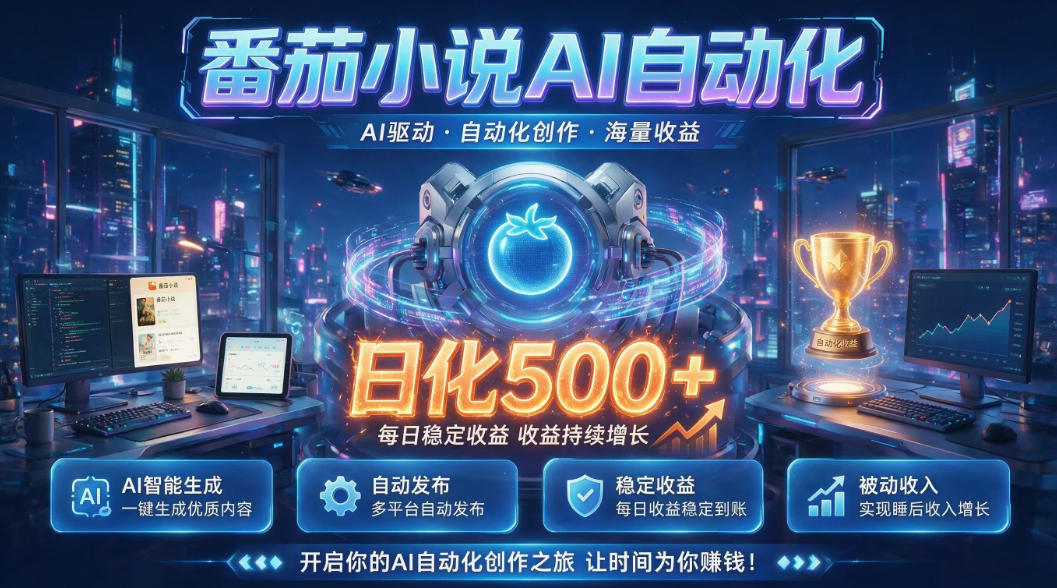 小白可做番茄AI，居家轻创业，每日稳赚500➕，普通人低门槛轻松线上增收【揭秘】-niguangts