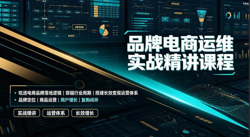 品牌电商运维实战精讲课程｜吃透电商品牌落地逻辑、穿越行业周期、搭建长效变现运营体系-niguangts