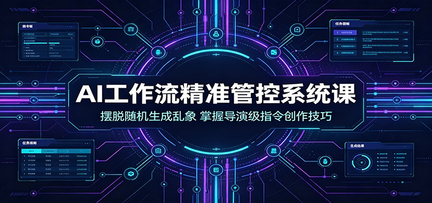 AI工作流精准管控系统课：摆脱随机生成乱象，掌握导演级指令创作技巧-niguangts