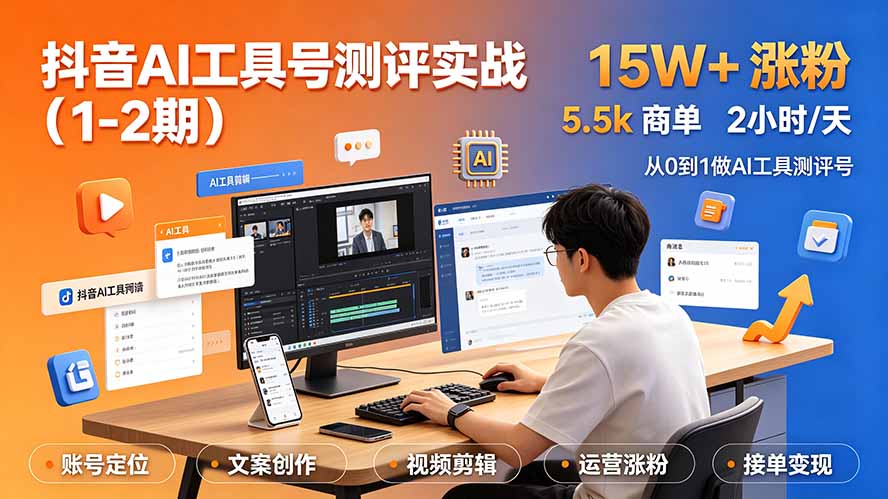 抖音AI工具号测评实战(1-2期-niguangts