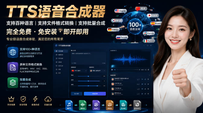 最新TTS配音，支持批量，支持文件格式转换，功能超多-niguangts