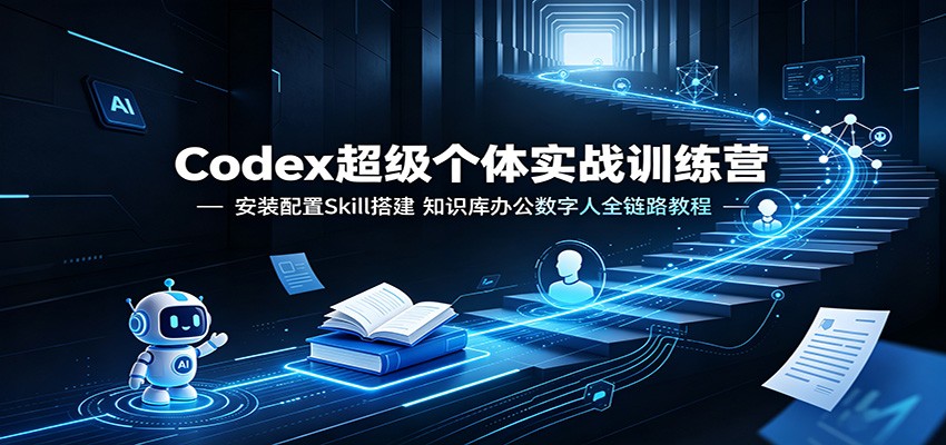 Codex超级个体实战训练营：安装配置Skill搭建，知识库办公数字人全链路教程-niguangts