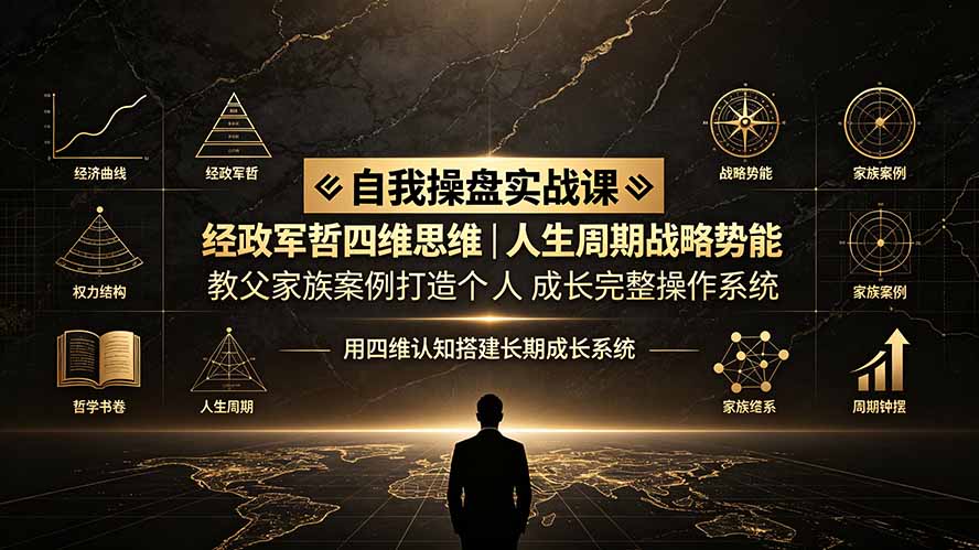 自我操盘实战课：经政军哲四维思维｜人生周期战略势能｜教父家族案例打造个人成长完整操作系统-niguangts